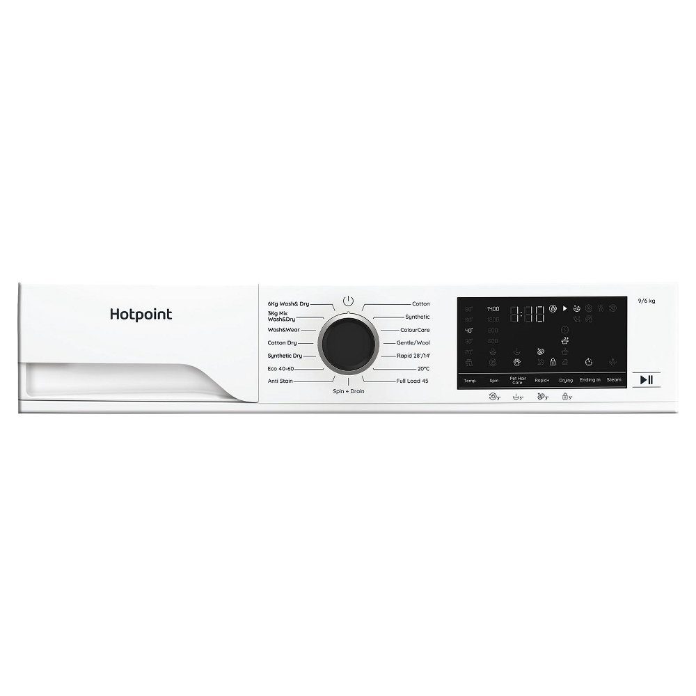 Hotpoint 9kg/6kg Anti-Stain Washer Dryer HBD9681ANTSTAIN - White Hotpoint 9kg/6kg Anti-Stain Washer Dryer HBD9681ANTSTAIN - White