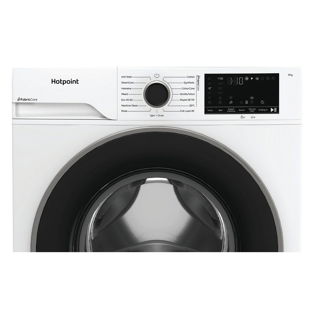 Hotpoint 9kg Washing Machine 1400rpm HBWH 93 CARE UK - White Hotpoint 9kg Washing Machine 1400rpm HBWH 93 CARE UK - White