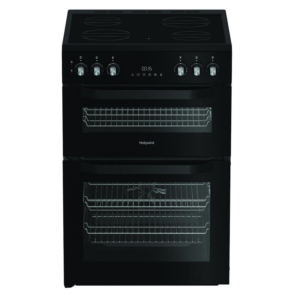 Hotpoint  60cm Freestanding Electric Ceramic Cooker HDE6VDC2B1 - Black