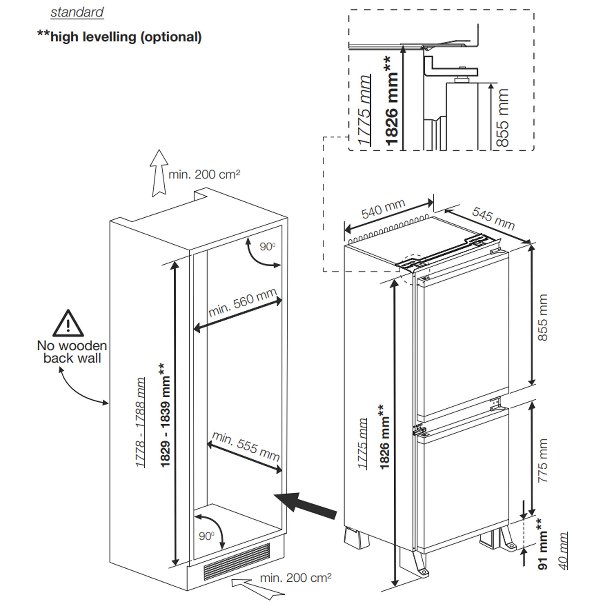 Hotpoint 177cm Integrated 50/50 Frost Free Fridge Freezer HPKH 1262B4 UK Hotpoint 177cm Integrated 50/50 Frost Free Fridge Freezer HPKH 1262B4 UK