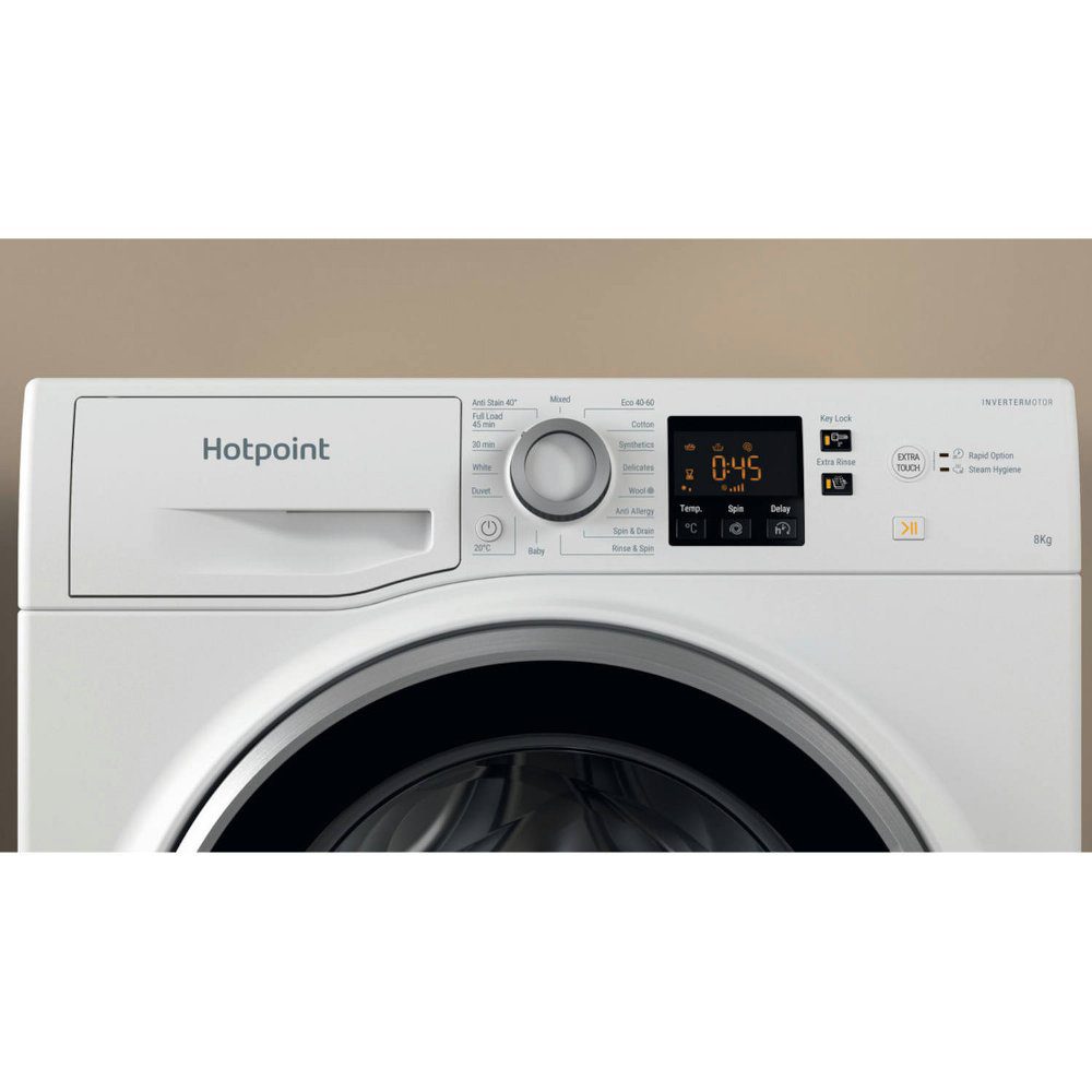 Hotpoint 8kg Washing Machine 1400rpm NSWE846WSUK - White Hotpoint 8kg Washing Machine 1400rpm NSWE846WSUK - White