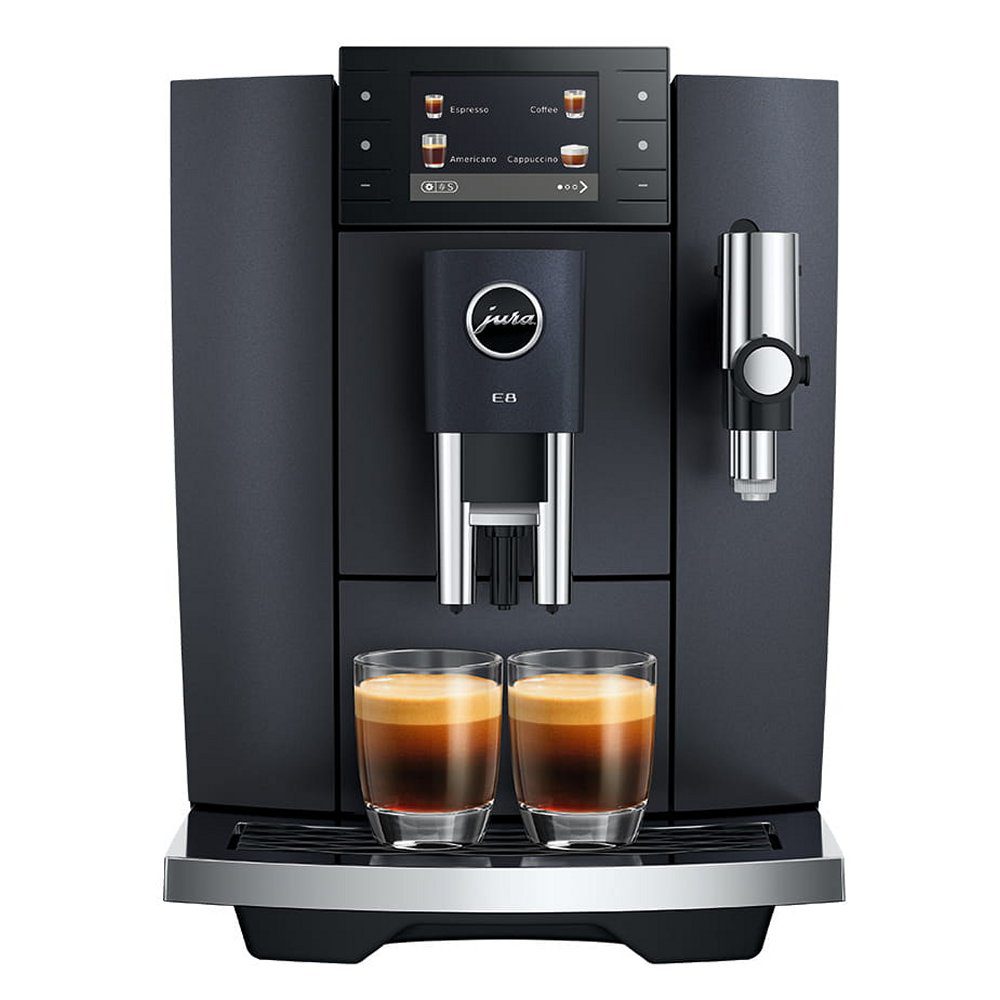 Jura E8 Cosmic Black Freestanding Fully Automatic Coffee Machine 15749 - Black Jura E8 Cosmic Black Freestanding Fully Automatic Coffee Machine 15749 - Black