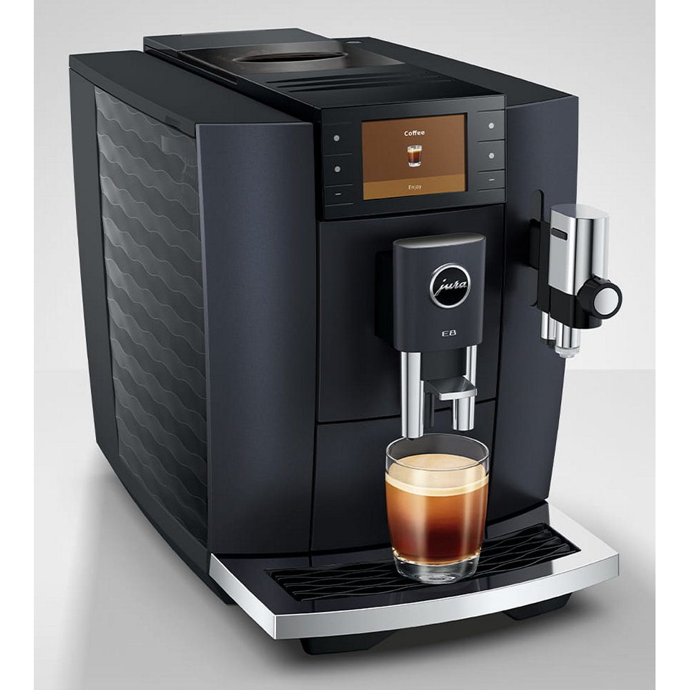 Jura E8 Cosmic Black Freestanding Fully Automatic Coffee Machine 15749 - Black Jura E8 Cosmic Black Freestanding Fully Automatic Coffee Machine 15749 - Black