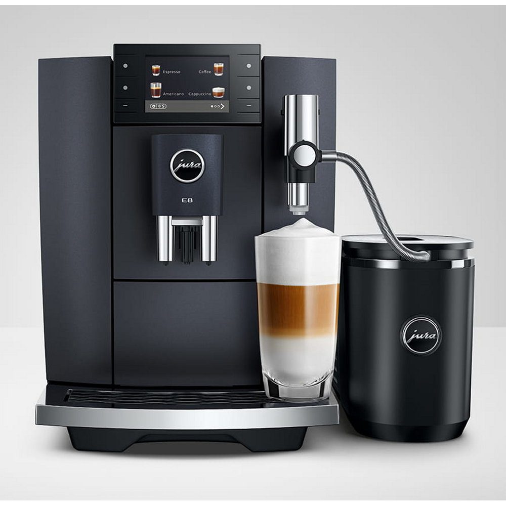 Jura E8 Cosmic Black Freestanding Fully Automatic Coffee Machine 15749 - Black Jura E8 Cosmic Black Freestanding Fully Automatic Coffee Machine 15749 - Black