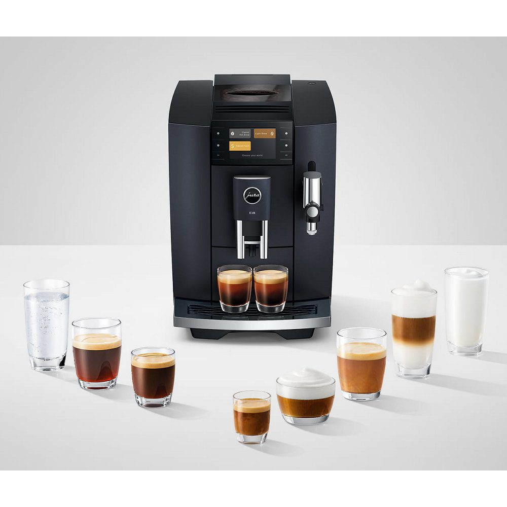 Jura E8 Cosmic Black Freestanding Fully Automatic Coffee Machine 15749 - Black Jura E8 Cosmic Black Freestanding Fully Automatic Coffee Machine 15749 - Black
