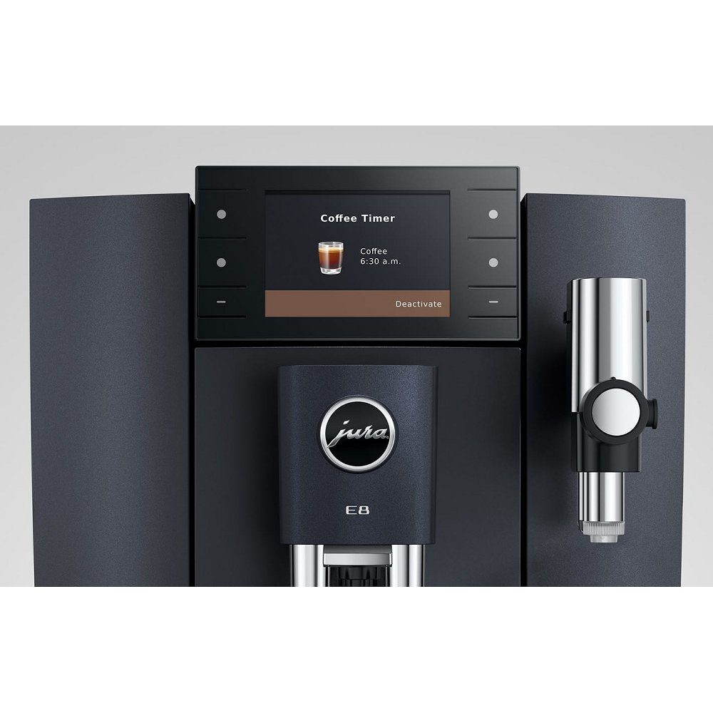 Jura E8 Cosmic Black Freestanding Fully Automatic Coffee Machine 15749 - Black Jura E8 Cosmic Black Freestanding Fully Automatic Coffee Machine 15749 - Black