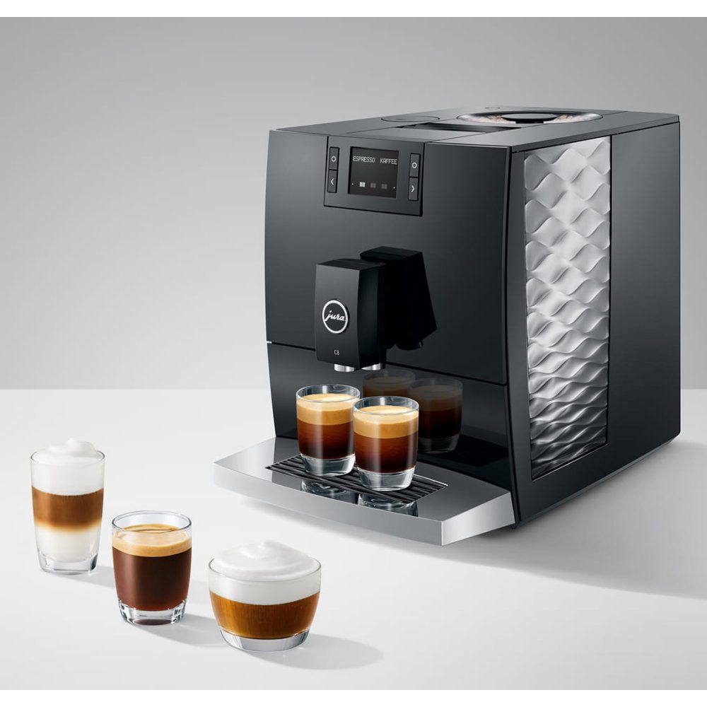 Jura C8 Piano Black Freestanding Fully Automatic Coffee Machine 15690 - Black Jura C8 Piano Black Freestanding Fully Automatic Coffee Machine 15690 - Black