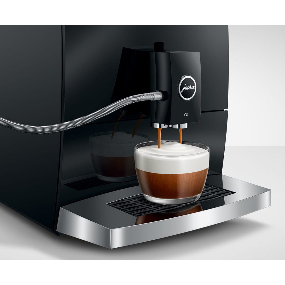 Jura C8 Piano Black Freestanding Fully Automatic Coffee Machine 15690 - Black Jura C8 Piano Black Freestanding Fully Automatic Coffee Machine 15690 - Black