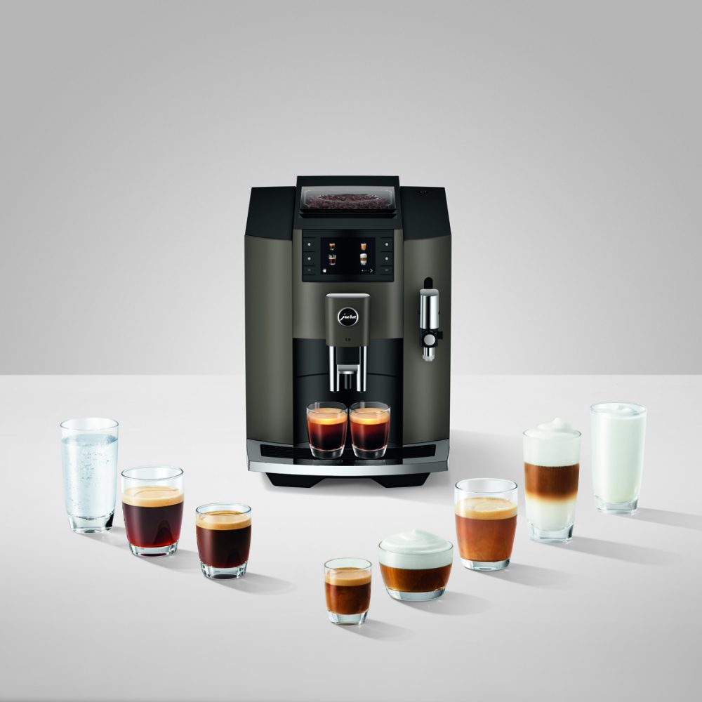 Jura 15583 Freestanding Fully Automatic Coffee Machine E8 DARK INOX - Dark Inox Jura 15583 Freestanding Fully Automatic Coffee Machine E8 DARK INOX - Dark Inox