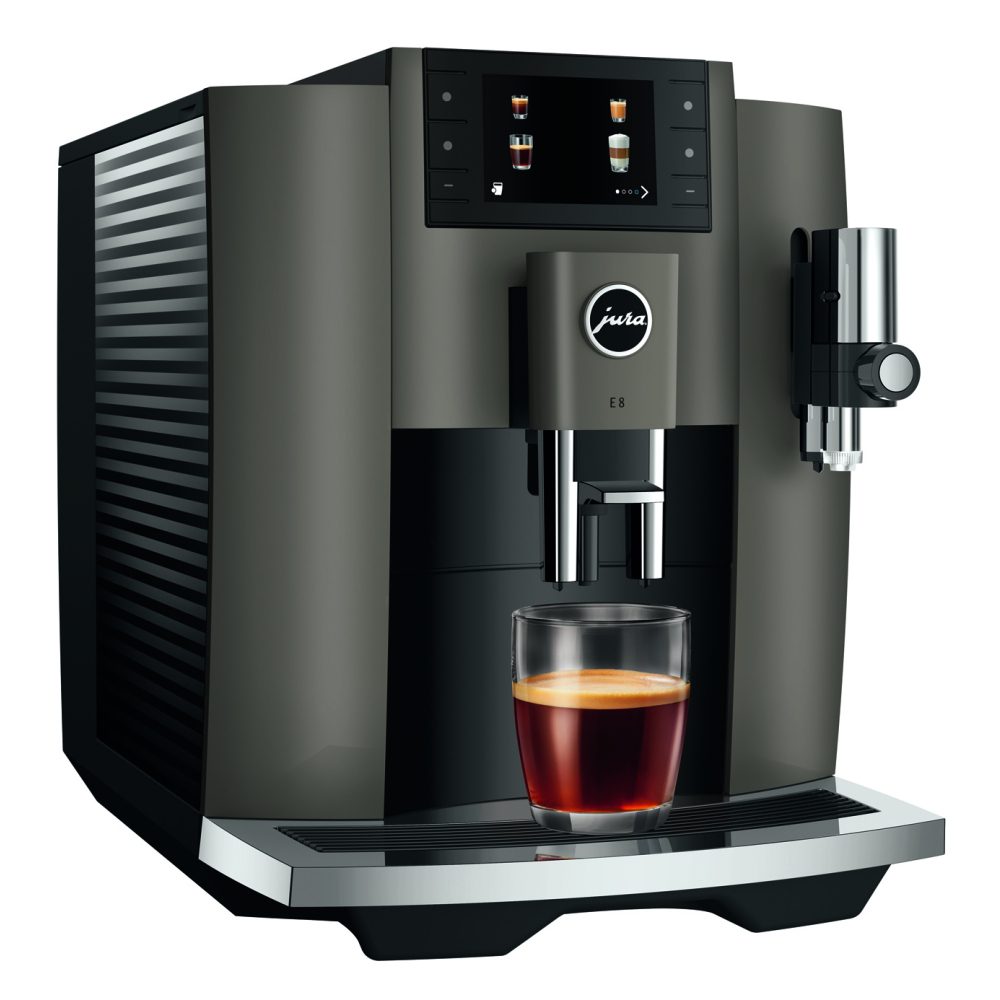Jura 15583 Freestanding Fully Automatic Coffee Machine E8 DARK INOX - Dark Inox Jura 15583 Freestanding Fully Automatic Coffee Machine E8 DARK INOX - Dark Inox