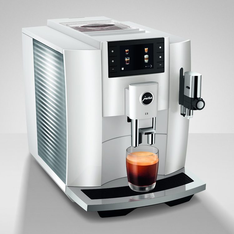 Jura E8 Piano White Freestanding Fully Automatic Coffee Machine 15662 - White Jura E8 Piano White Freestanding Fully Automatic Coffee Machine 15662 - White