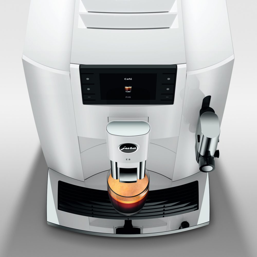 Jura E8 Piano White Freestanding Fully Automatic Coffee Machine 15662 - White Jura E8 Piano White Freestanding Fully Automatic Coffee Machine 15662 - White