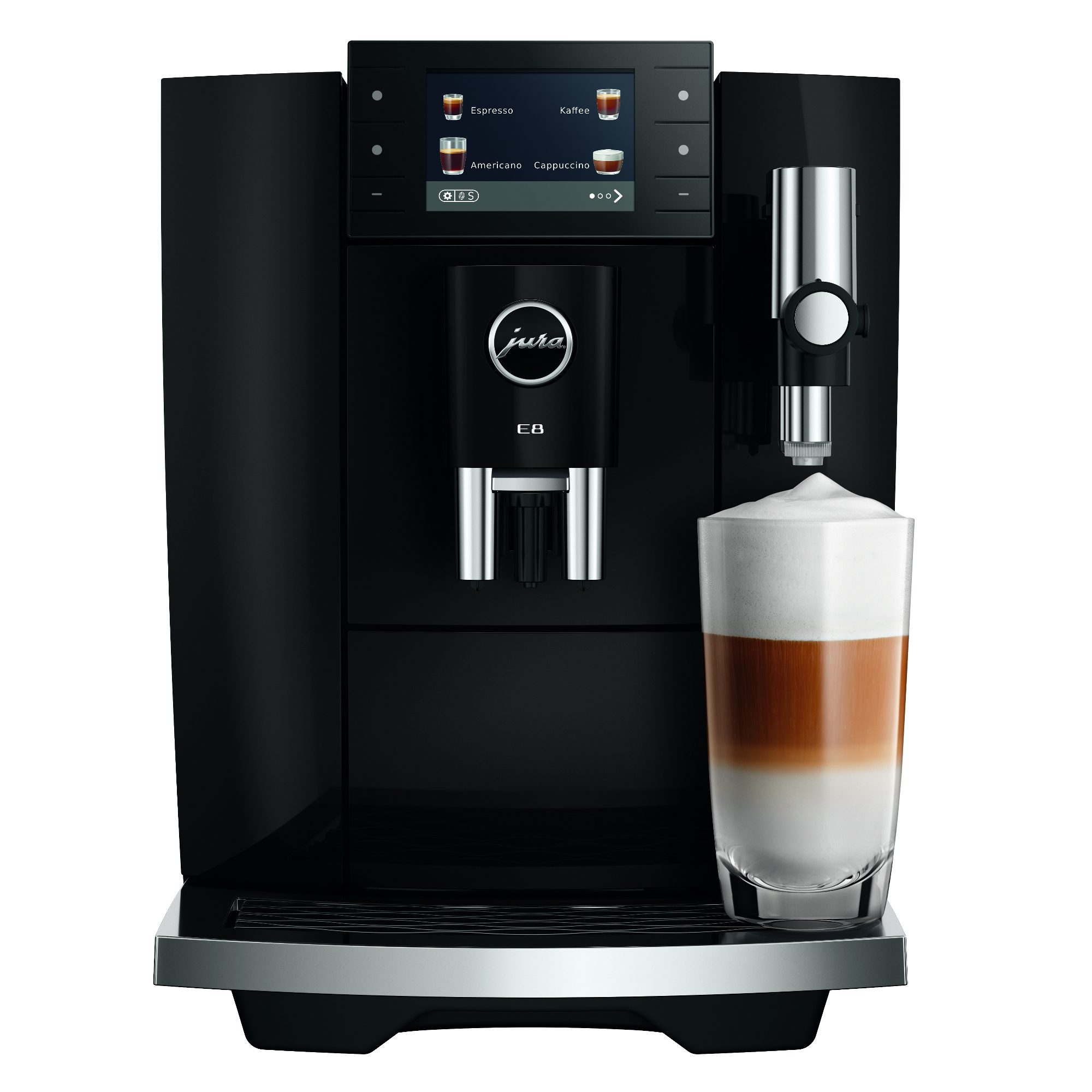 Jura E8 Piano Black Freestanding Fully Automatic Coffee Machine 15661 - Black