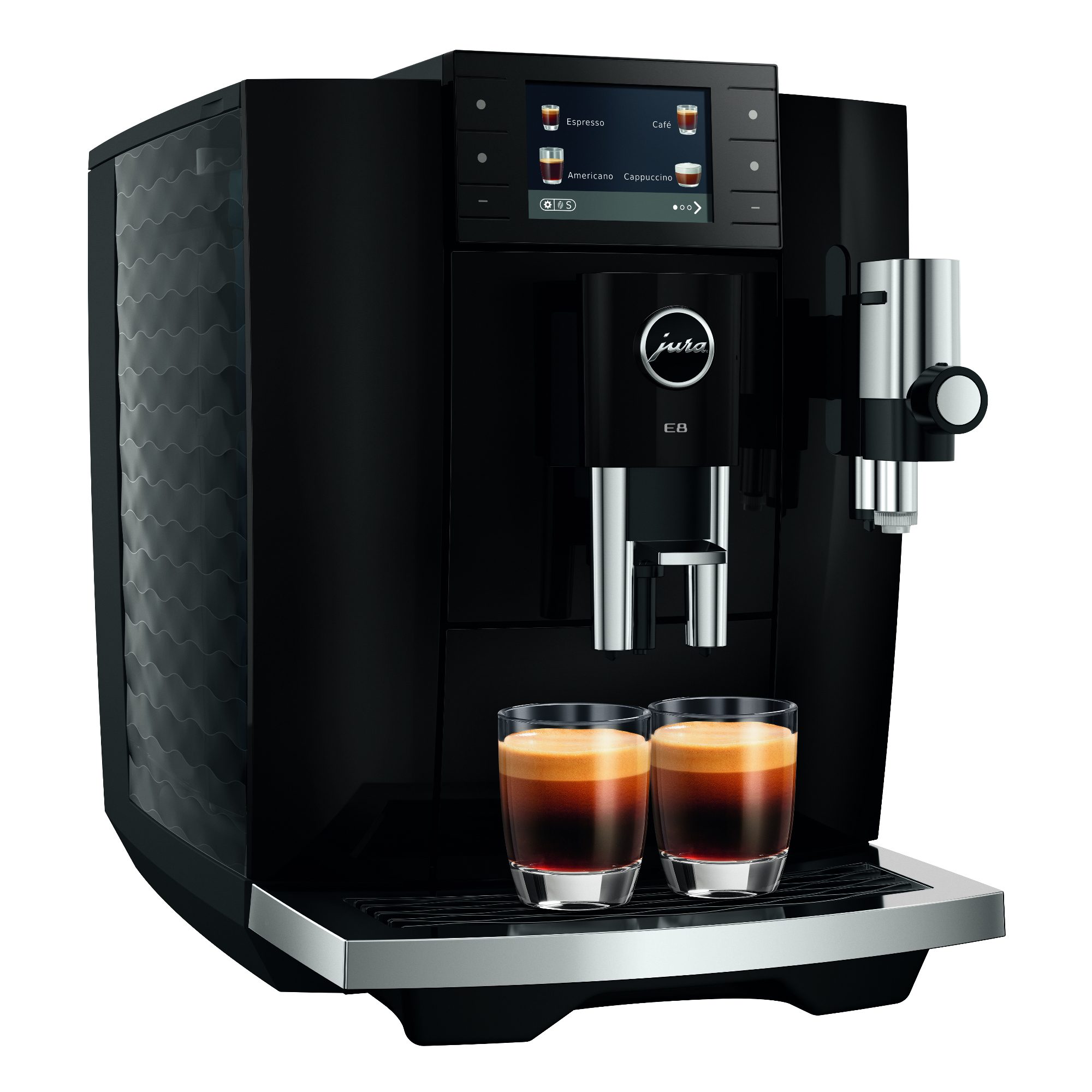 Jura E8 Piano Black Freestanding Fully Automatic Coffee Machine 15661 - Black Jura E8 Piano Black Freestanding Fully Automatic Coffee Machine 15661 - Black