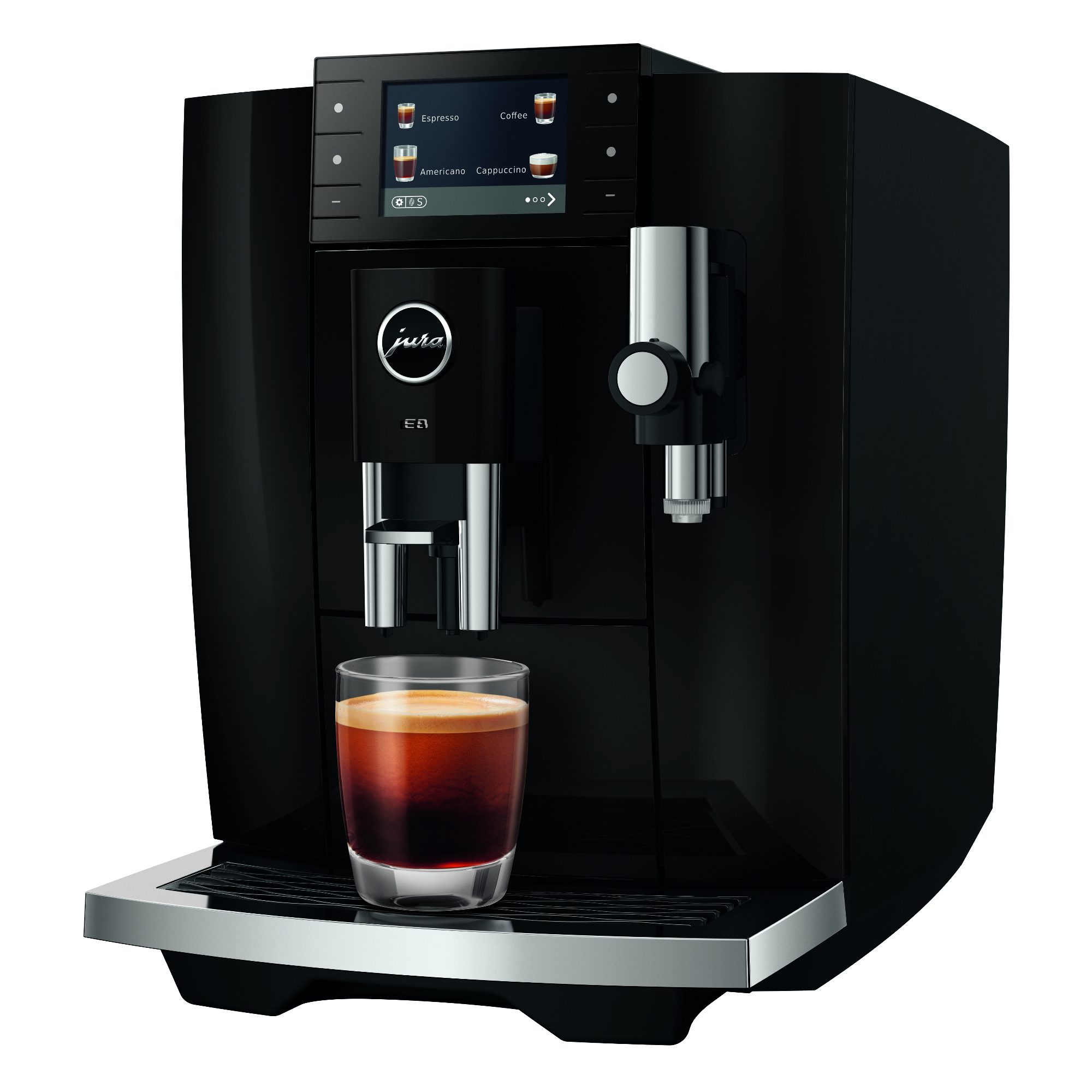 Jura E8 Piano Black Freestanding Fully Automatic Coffee Machine 15661 - Black Jura E8 Piano Black Freestanding Fully Automatic Coffee Machine 15661 - Black