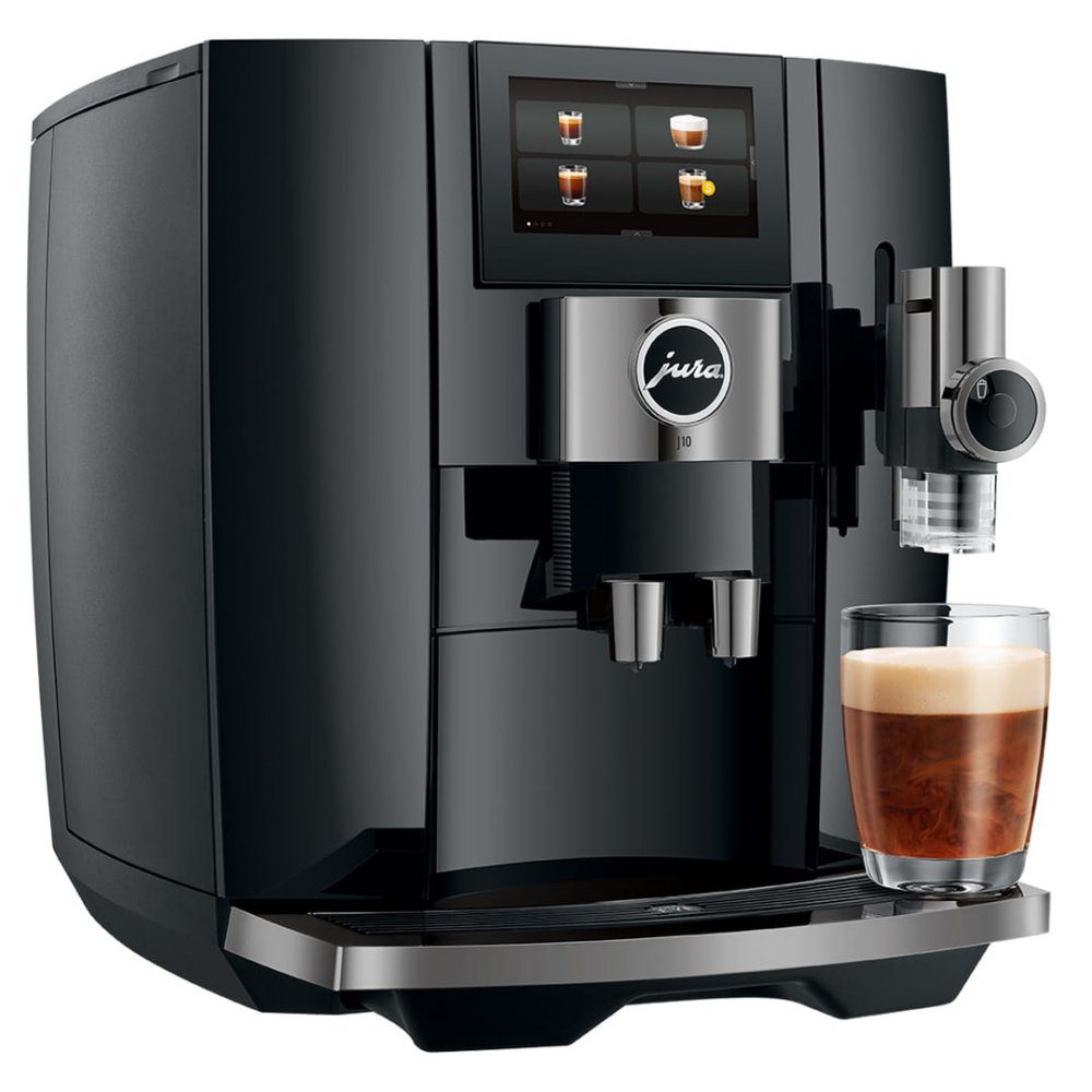 Jura J10 Piano Black Freestanding Fully Automatic Coffee Machine 15664 - Black