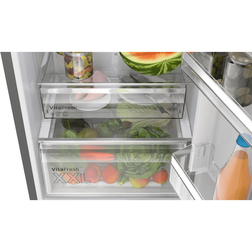 Bosch 60cm Series 4 Frost Free Fridge Freezer KGN39OCAFG - Cast Iron Bosch 60cm Series 4 Frost Free Fridge Freezer KGN39OCAFG - Cast Iron