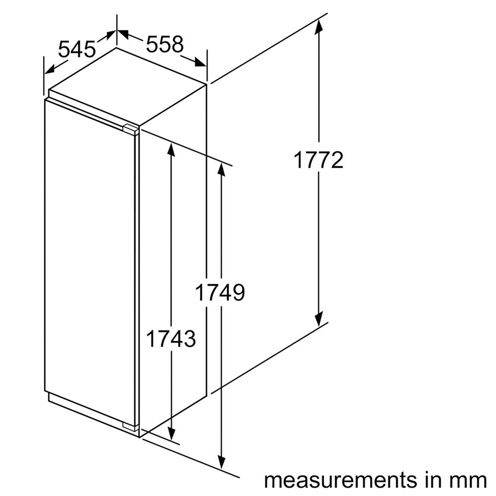 Neff 177cm N70 Integrated In Column Larder Fridge KI1813FE0G Neff 177cm N70 Integrated In Column Larder Fridge KI1813FE0G