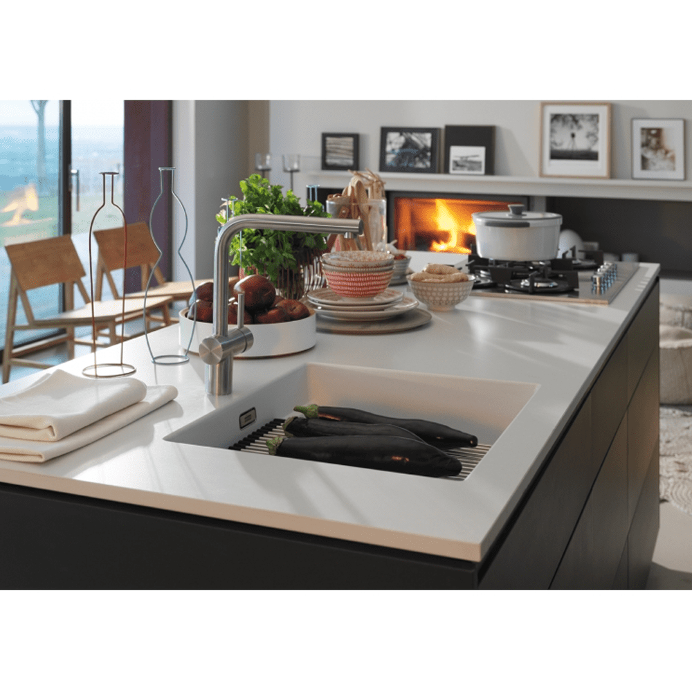 Franke Kubus Fragranite Single Bowl Undermount Sink 125.0633.725 - White Franke Kubus Fragranite Single Bowl Undermount Sink 125.0633.725 - White