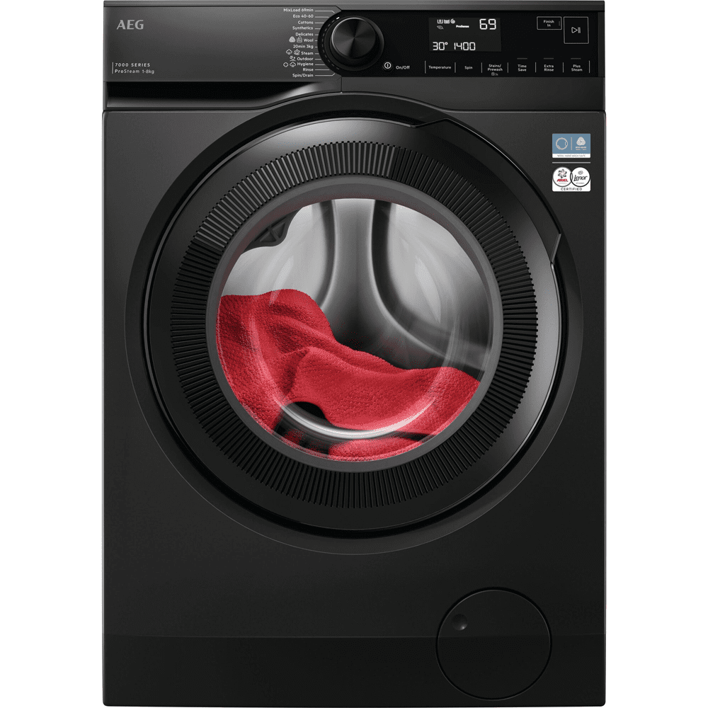 AEG  8kg Series 7000 ProSteam Washing Machine 1400rpm LFSR7484U4B - Graphite