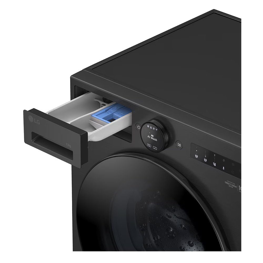 LG Series 7 AI Direct Drive 13kg 1400 Spin Washing Machine F4X7013TBB - Matte Black LG Series 7 AI Direct Drive 13kg 1400 Spin Washing Machine F4X7013TBB - Matte Black