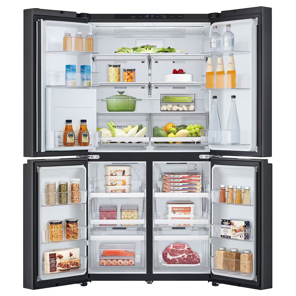 LG French Style Fridge Freezer With Water Dispenser GMF960EV4E - Black Steel LG French Style Fridge Freezer With Water Dispenser GMF960EV4E - Black Steel