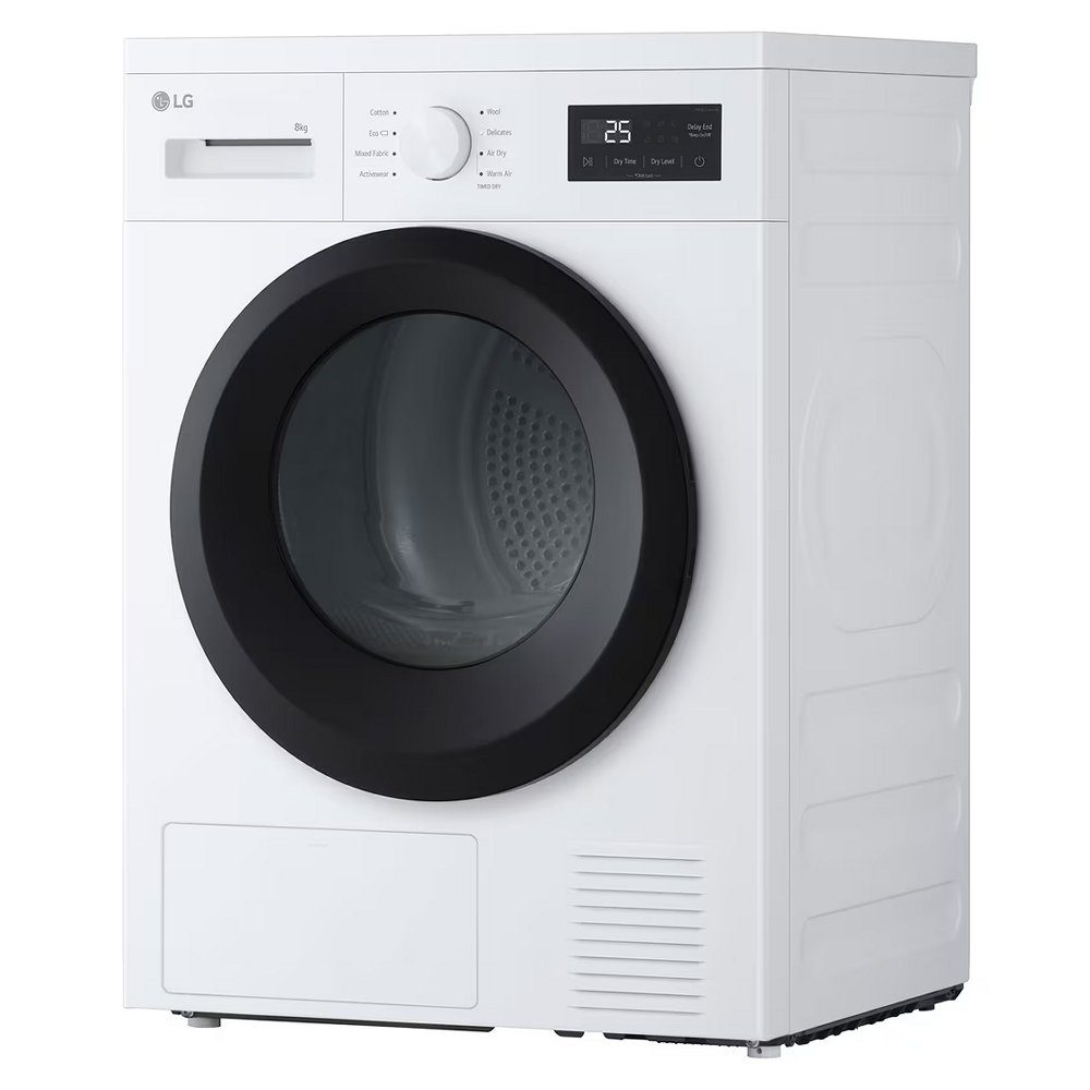 LG Series 2 8kg Heat Pump Tumble Dryer RHA1008NWK - White LG Series 2 8kg Heat Pump Tumble Dryer RHA1008NWK - White