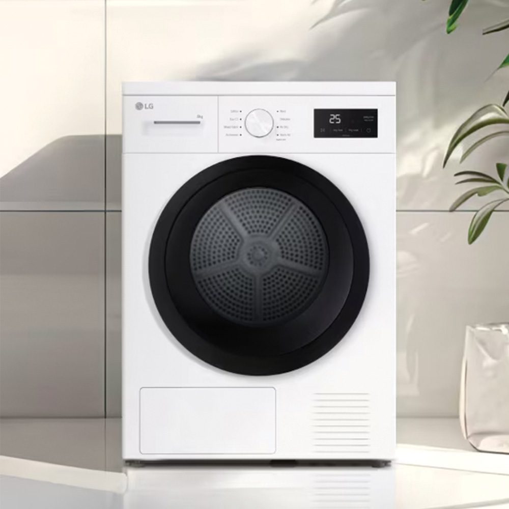 LG Series 2 8kg Heat Pump Tumble Dryer RHA1008NWK - White LG Series 2 8kg Heat Pump Tumble Dryer RHA1008NWK - White
