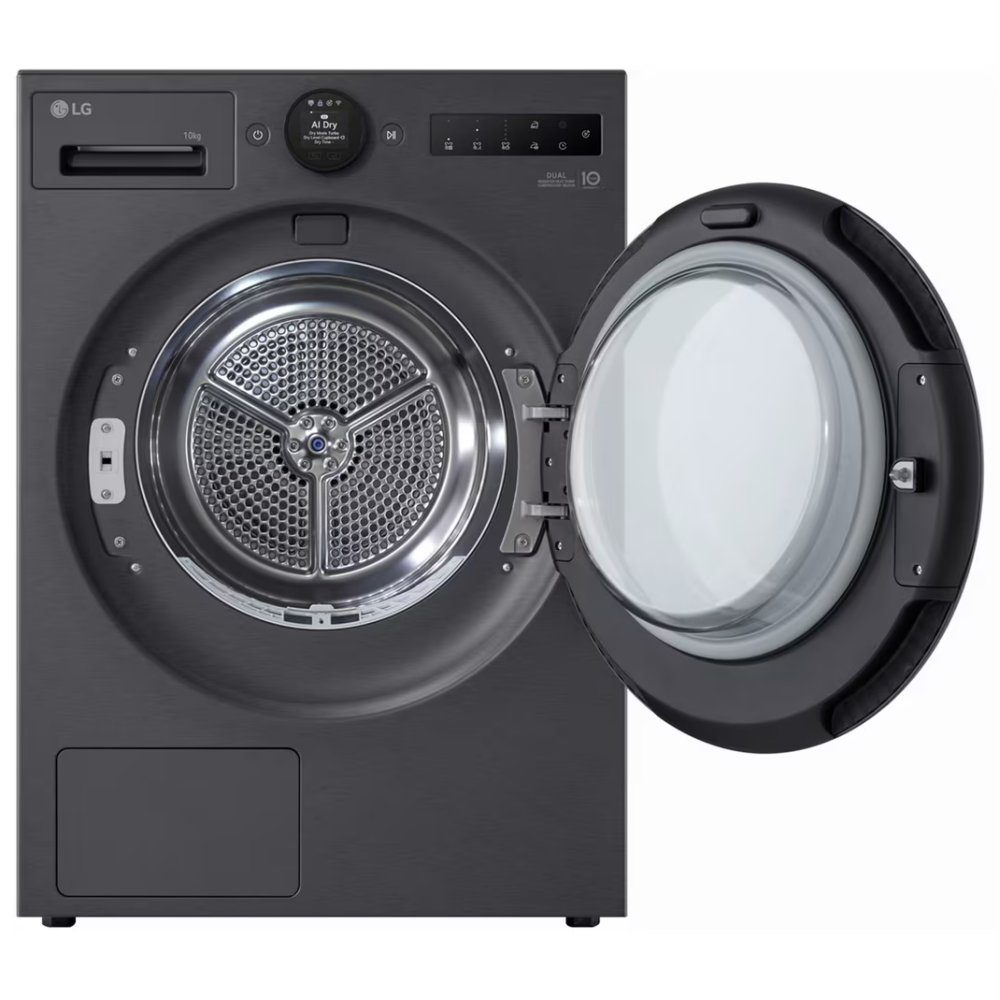 LG Series 7 AI Dry 10kg Heat Pump Tumble Dryer RHX7010TBB - Matte Black LG Series 7 AI Dry 10kg Heat Pump Tumble Dryer RHX7010TBB - Matte Black
