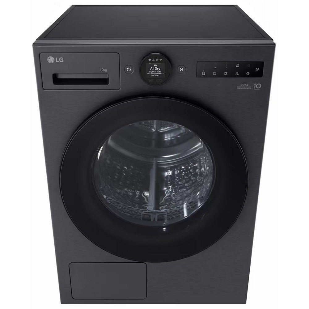LG Series 7 AI Dry 10kg Heat Pump Tumble Dryer RHX7010TBB - Matte Black LG Series 7 AI Dry 10kg Heat Pump Tumble Dryer RHX7010TBB - Matte Black