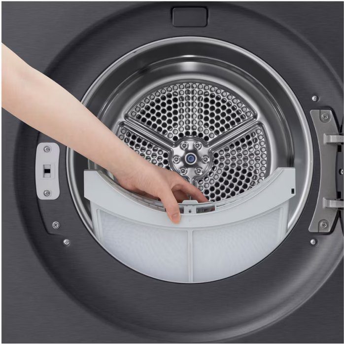LG Series 7 AI Dry 10kg Heat Pump Tumble Dryer RHX7010TBB - Matte Black LG Series 7 AI Dry 10kg Heat Pump Tumble Dryer RHX7010TBB - Matte Black
