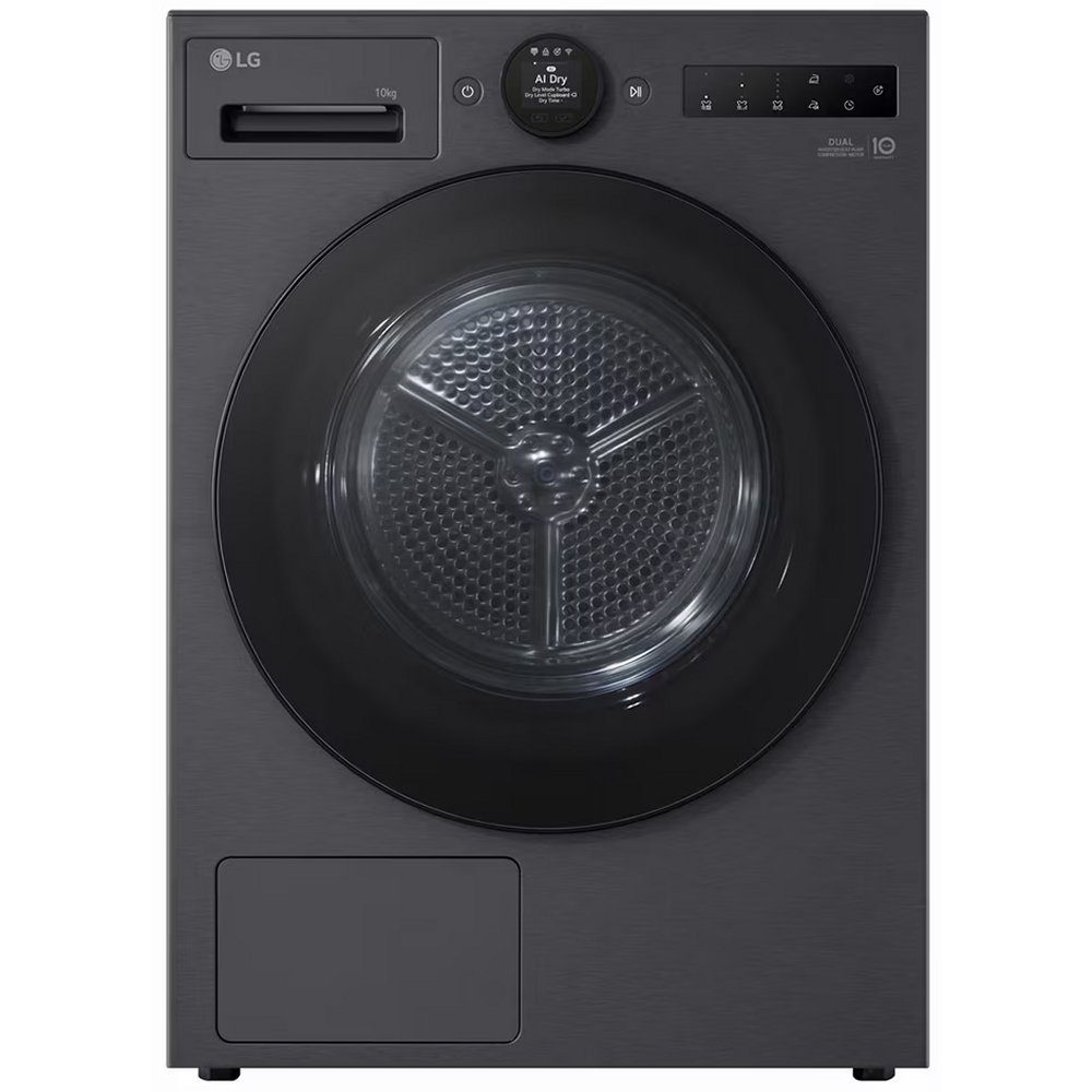 LG Series 7 AI Dry 10kg Heat Pump Tumble Dryer RHX7010TBB - Matte Black