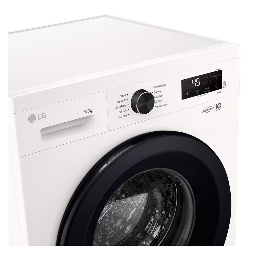 LG Series 2 Direct Drive 9kg Washer Dryer W4X1095NWK - White LG Series 2 Direct Drive 9kg Washer Dryer W4X1095NWK - White