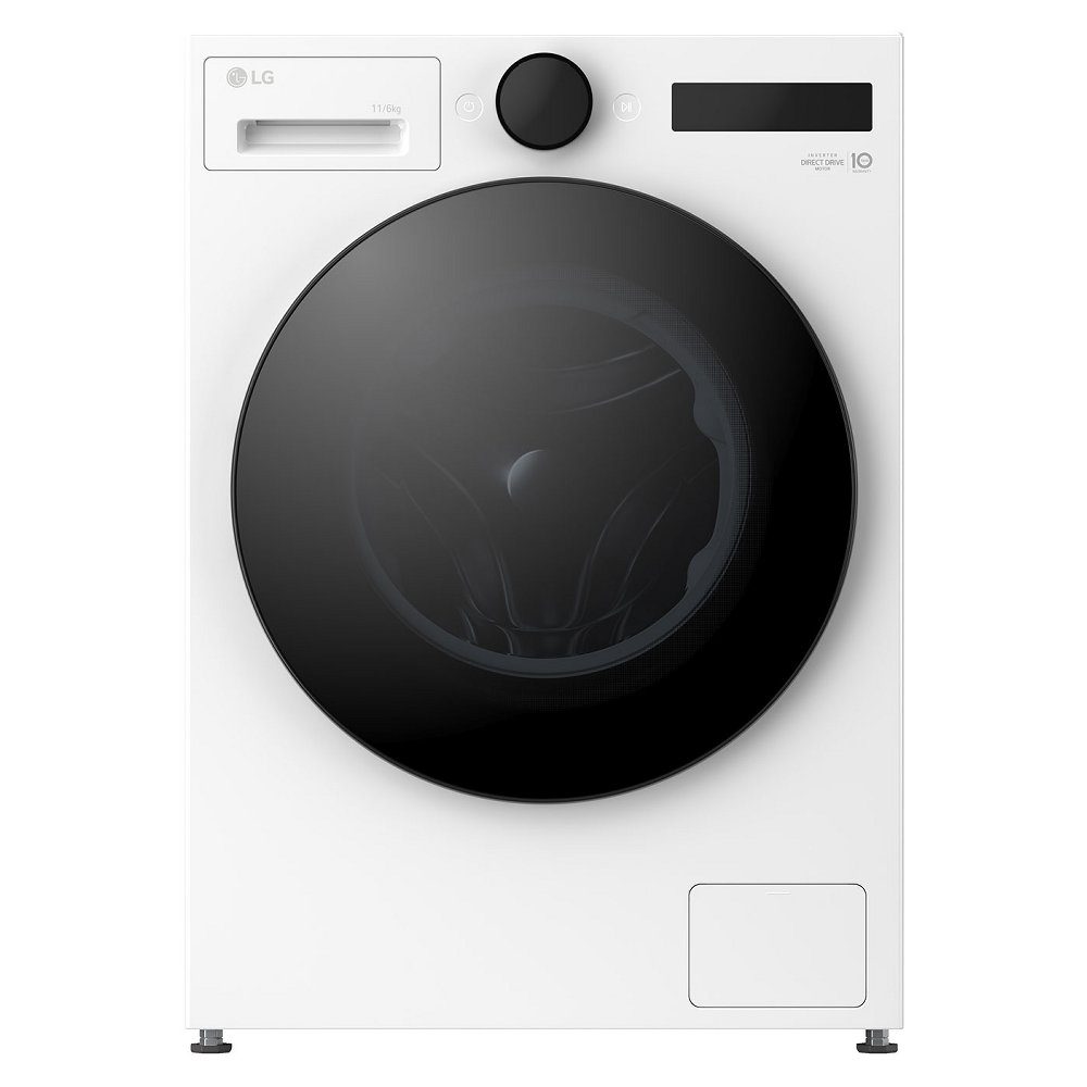LG Series 7 AI Direct Drive 11kg Washer Dryer W4X7016TWB - White
