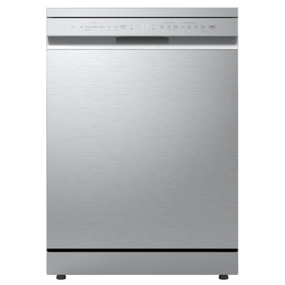 LG Series 5 TrueSteam QuadWash 14 PS WiFi Connected Freestanding Full Size Dishwasher DF273FVS - Silver