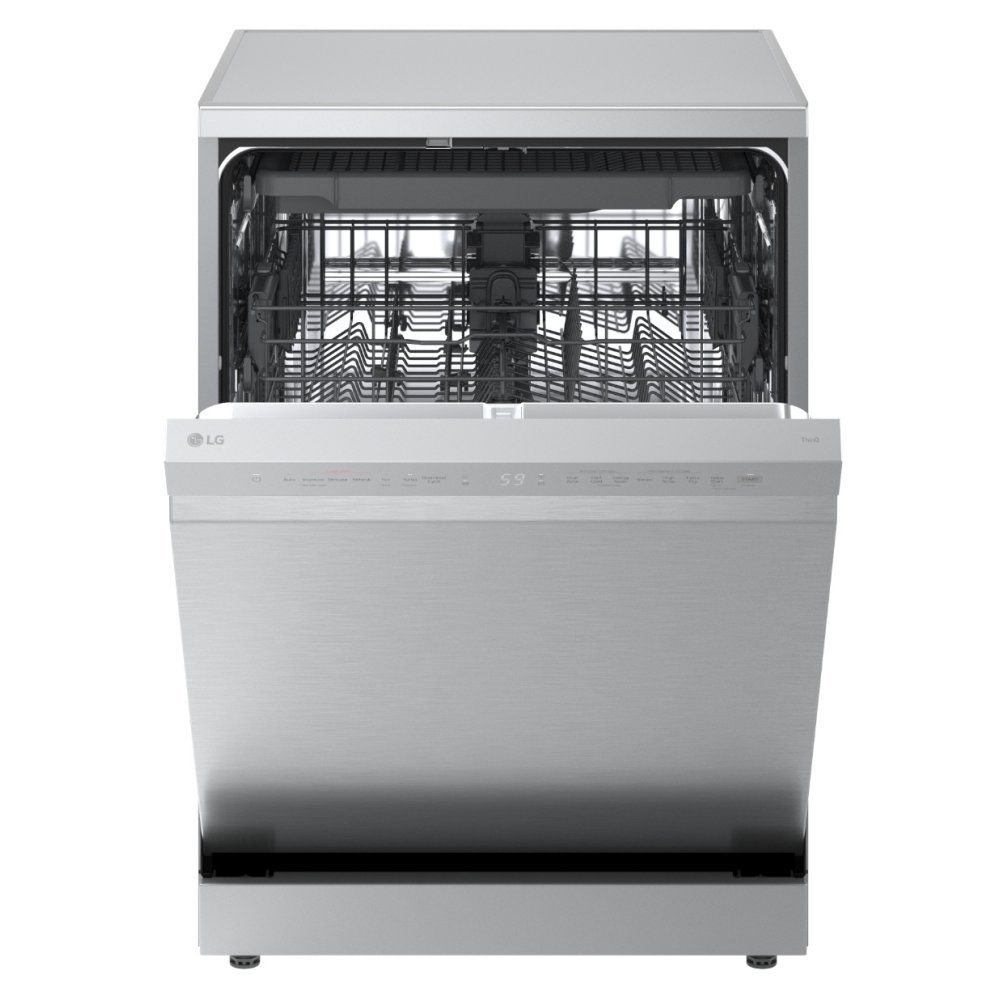 LG Series 5 TrueSteam QuadWash 14 PS WiFi Connected Freestanding Full Size Dishwasher DF273FVS - Silver LG Series 5 TrueSteam QuadWash 14 PS WiFi Connected Freestanding Full Size Dishwasher DF273FVS - Silver