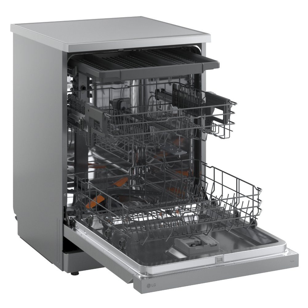 LG Series 5 TrueSteam QuadWash 14 PS WiFi Connected Freestanding Full Size Dishwasher DF273FVS - Silver LG Series 5 TrueSteam QuadWash 14 PS WiFi Connected Freestanding Full Size Dishwasher DF273FVS - Silver