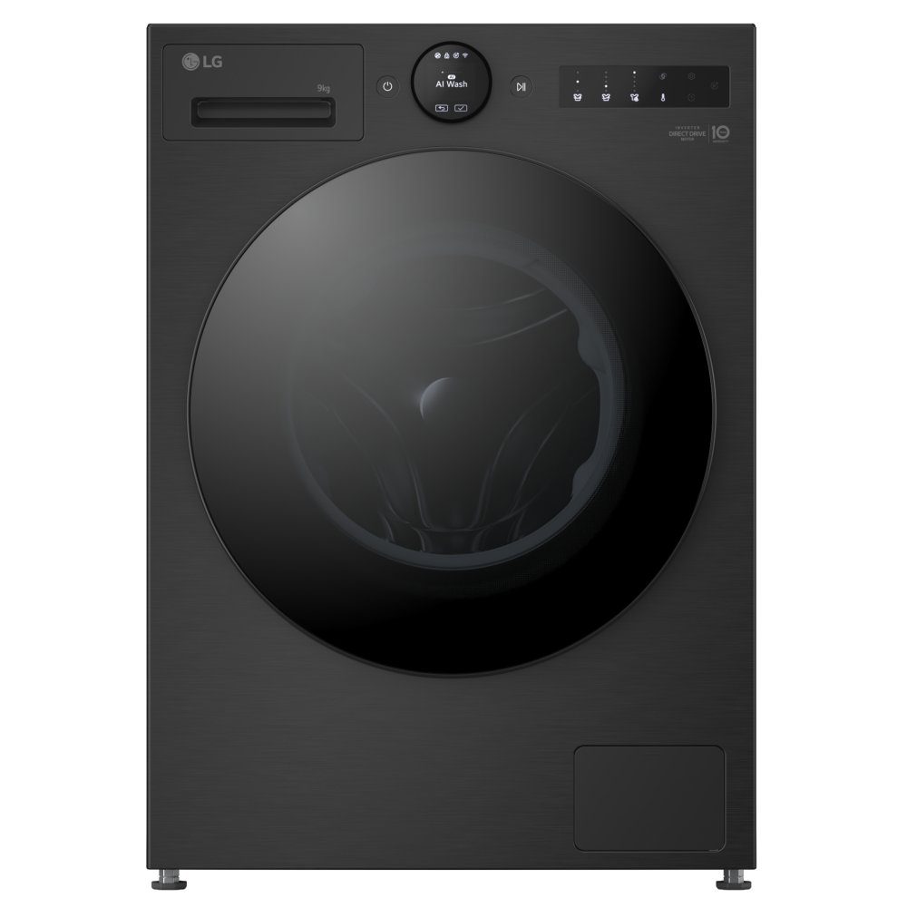 LG Series 7 AI Direct Drive 9kg 1400 Spin Washing Machine F4X7009TBB - Matte Black