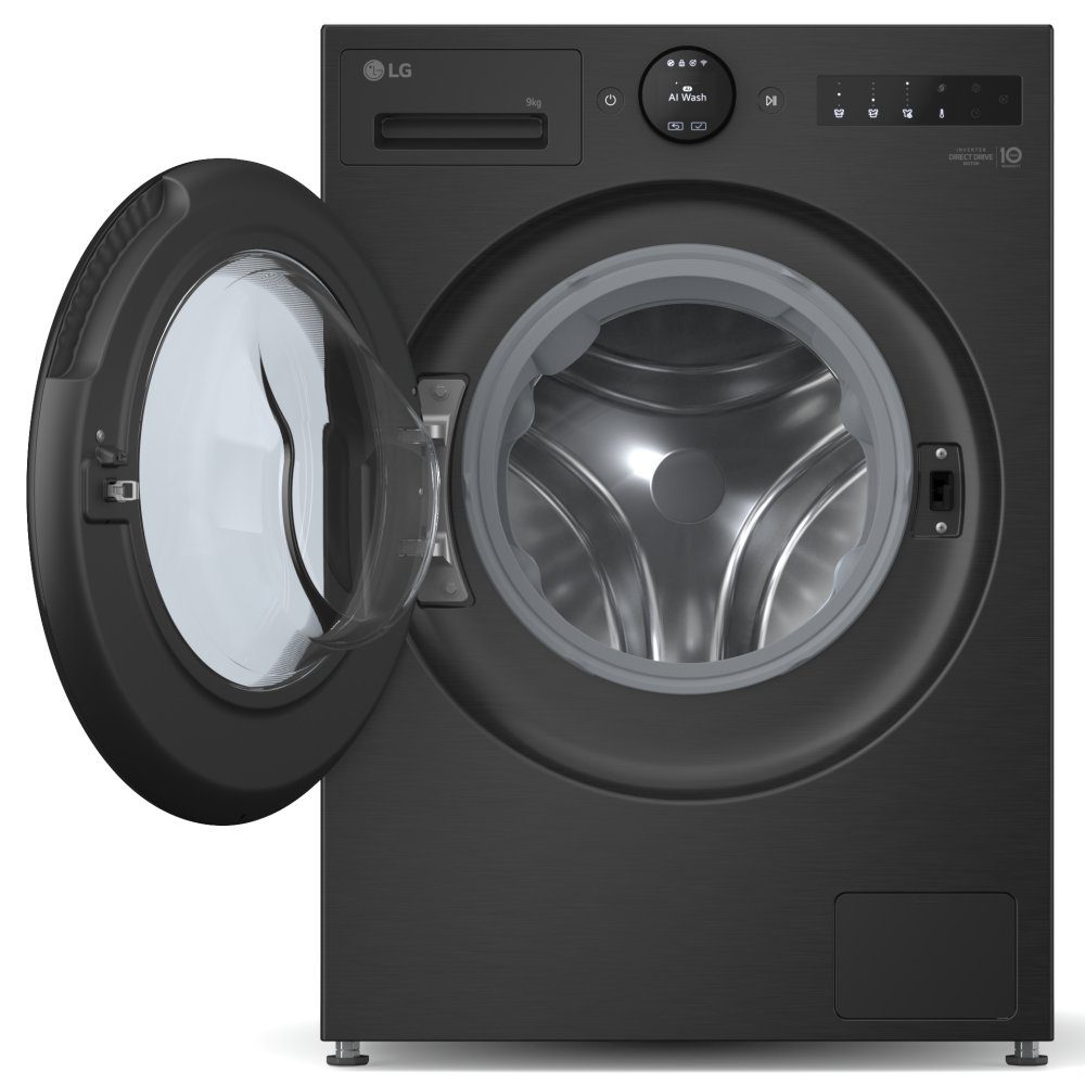 LG Series 7 AI Direct Drive 9kg 1400 Spin Washing Machine F4X7009TBB - Matte Black LG Series 7 AI Direct Drive 9kg 1400 Spin Washing Machine F4X7009TBB - Matte Black
