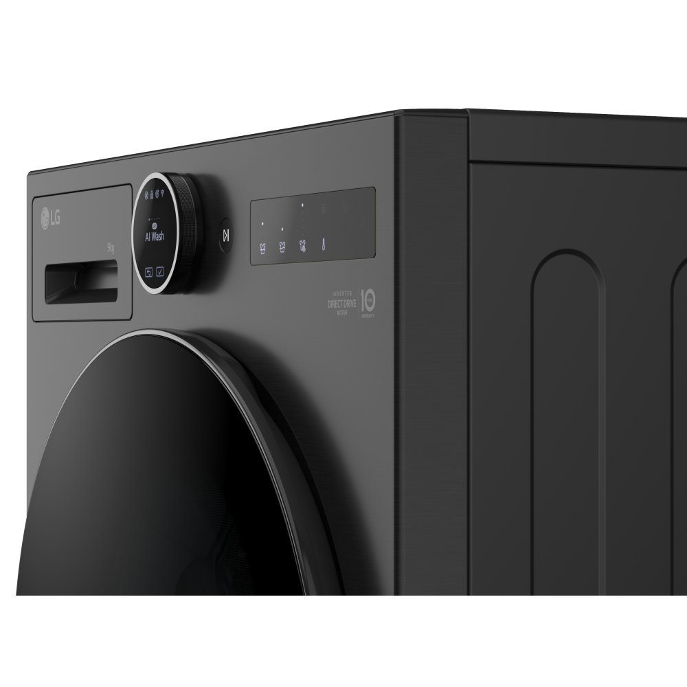 LG Series 7 AI Direct Drive 9kg 1400 Spin Washing Machine F4X7009TBB - Matte Black LG Series 7 AI Direct Drive 9kg 1400 Spin Washing Machine F4X7009TBB - Matte Black