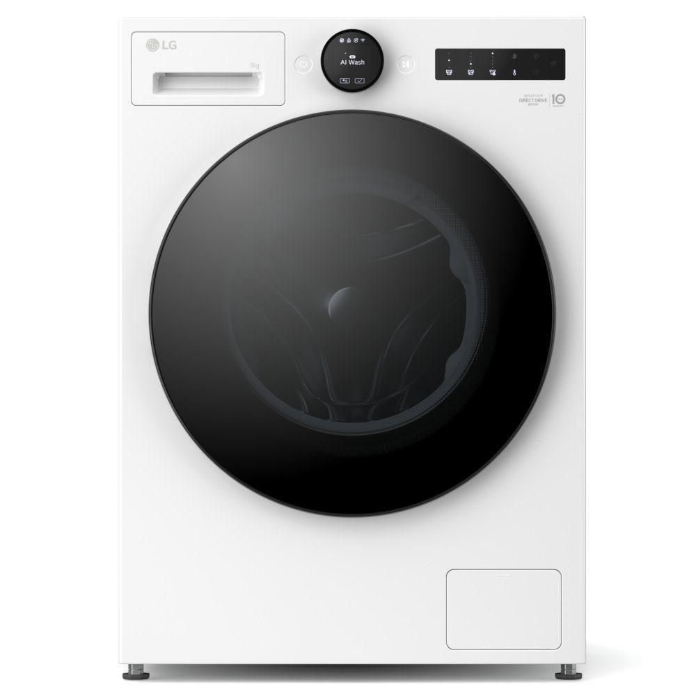 LG Series 7 AI Direct Drive 9kg 1400 Spin Washing Machine F4X7009TWB - White