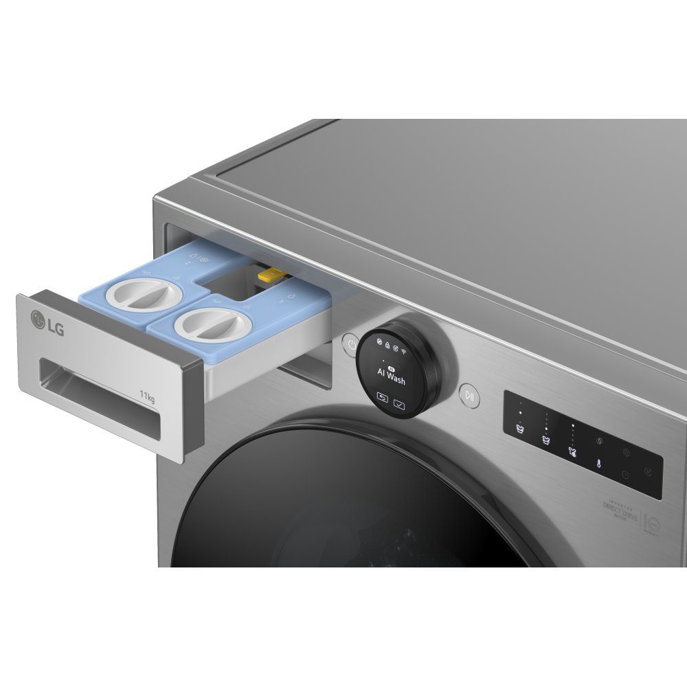 LG Series 7 AI Direct Drive 11kg Autodose Washing Machine F4X7511TSB - Silver LG Series 7 AI Direct Drive 11kg Autodose Washing Machine F4X7511TSB - Silver