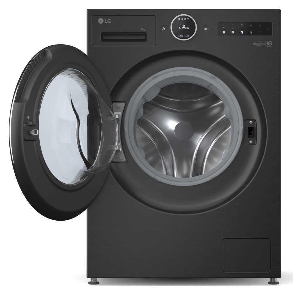 LG Series 9 AI Direct Drive 9kg 1400 Spin Washing Machine F4X9009TBC - Matte Black LG Series 9 AI Direct Drive 9kg 1400 Spin Washing Machine F4X9009TBC - Matte Black