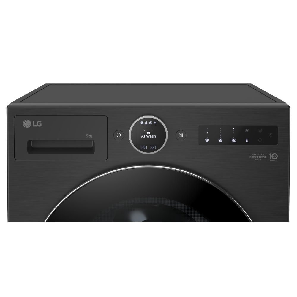 LG Series 9 AI Direct Drive 9kg 1400 Spin Washing Machine F4X9009TBC - Matte Black LG Series 9 AI Direct Drive 9kg 1400 Spin Washing Machine F4X9009TBC - Matte Black