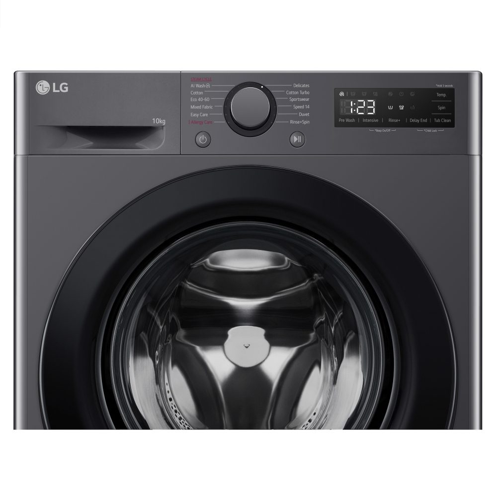 LG Series 4 AI Direct Drive 10kg Washing Machine F4Y510GBLN1 - Slate Grey LG Series 4 AI Direct Drive 10kg Washing Machine F4Y510GBLN1 - Slate Grey
