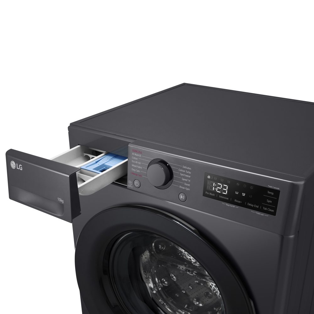 LG Series 4 AI Direct Drive 10kg Washing Machine F4Y510GBLN1 - Slate Grey LG Series 4 AI Direct Drive 10kg Washing Machine F4Y510GBLN1 - Slate Grey