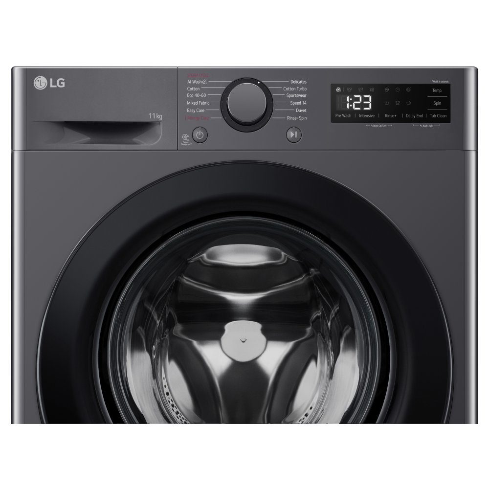 LG Series 4 AI Direct Drive 11kg Washing Machine F4Y511GBLN1 - Slate Grey LG Series 4 AI Direct Drive 11kg Washing Machine F4Y511GBLN1 - Slate Grey
