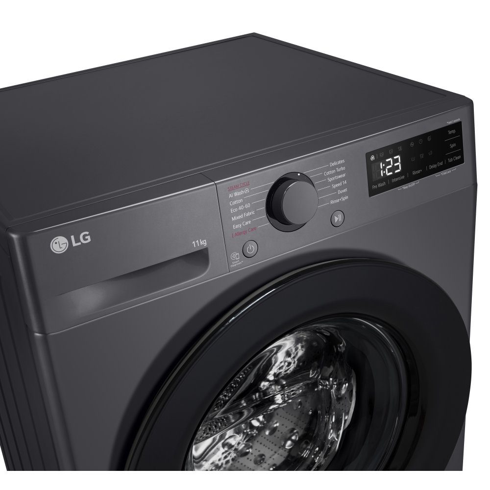 LG Series 4 AI Direct Drive 11kg Washing Machine F4Y511GBLN1 - Slate Grey LG Series 4 AI Direct Drive 11kg Washing Machine F4Y511GBLN1 - Slate Grey