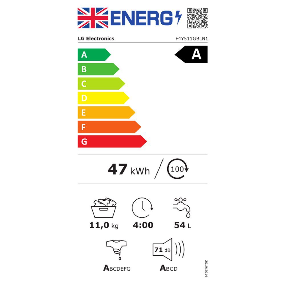 LG Series 4 AI Direct Drive 11kg Washing Machine F4Y511GBLN1 - Slate Grey LG Series 4 AI Direct Drive 11kg Washing Machine F4Y511GBLN1 - Slate Grey