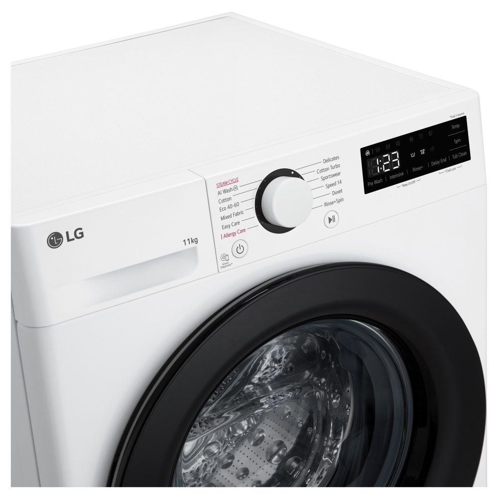 LG Series 4 AI Direct Drive 11kg Washing Machine F4Y511WBLN1 - White LG Series 4 AI Direct Drive 11kg Washing Machine F4Y511WBLN1 - White